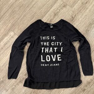 DKNY Jeans Black Long Sleeve Top